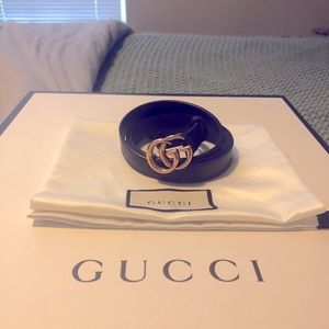 Gucci Double G calfskin belt